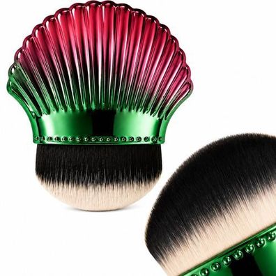 Make-up Pinsel für Konturierung mit Muschel-Design in Rot & Grün