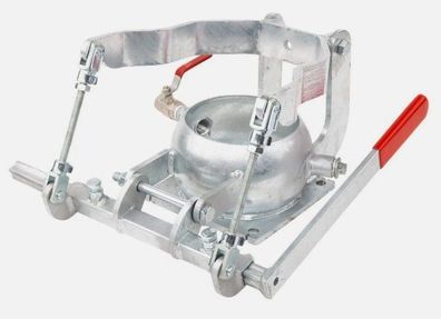 Schnellkuppler 6 Zoll ital. System Kugel verzinkt mit Hebel und Spanner