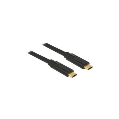 DELOCK Kabel USB 2.0 C > C 4.0m 3A schwarz