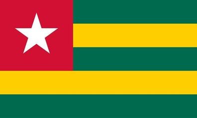 Togo Flagge Aufkleber Sticker Fahne selbstklebend 5-60cm breit ES-FL-TOG