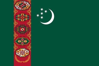 Turkmenistan Flagge Aufkleber Sticker Fahne selbstklebend 5-60cm breit ES-FL-TUR