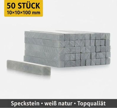 50x Schweißerkreide 10x10x100mm Speckstein weiß natur topqualität 50 Stück