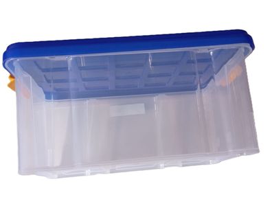 Box Stapelbox klein mit Deckel BLAU 30 x 19 x 14 cm ca. 5 Liter