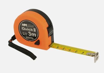 Hm Rollmeter Quickstop 8 M, 25 Mm, M. stop Softgriff, Clip, Eg-Norm Kl. ii