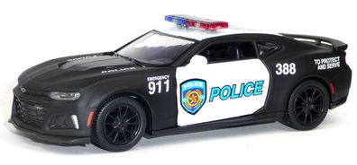 Chevrolet Camaro ZL1 US-Police Sammlermodell ca. 12,7cm schwarz Polizei Kinsmart