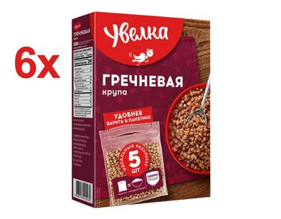 Buchweizen Uvelka Extra in Kochbeuteln 6 x 5 x 80 g 2400 g Buckwheat
