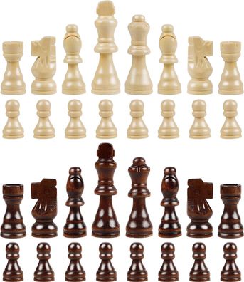 32 Stueck internationale Schachfiguren Ersatz fuer Holzschachspiele