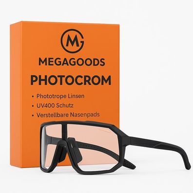 Fahrradbrille Sportbrille photochrom UV-Schutz für Damen Herren DE