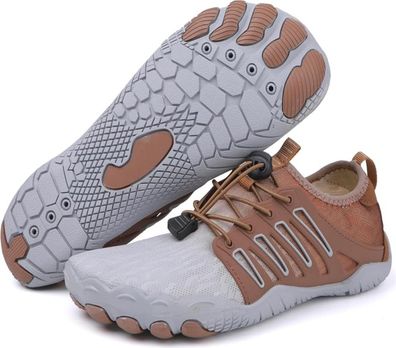 Barfußschuhe Herren & Damen, Wasserschuhe schnell trocknend, rutschfest & leicht, wei