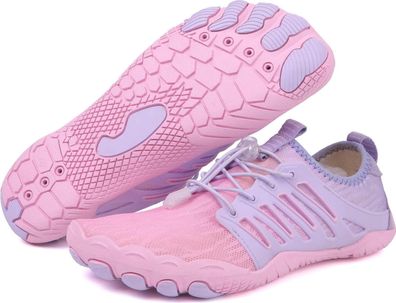 Barfußschuhe Herren & Damen, Wasserschuhe schnell trocknend, rutschfest & leicht, wei