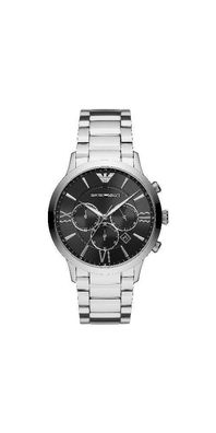 Emporio Armani Giovanni Chronograph Herren silber schwarz