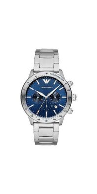 Emporio Armani Chronograph Herren silber blau