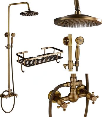 8'' Duschsäule Retro-Duschset mit Handbrause Duschsystem, A02