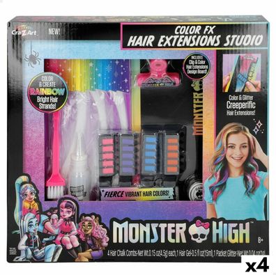 Friseur Set Monster High Haarverlängerungen (4 Stück)