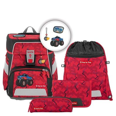 Step by Step SPACE Schulranzen Set 5tlg Monster Truck Rocky, Monster Truck Ro