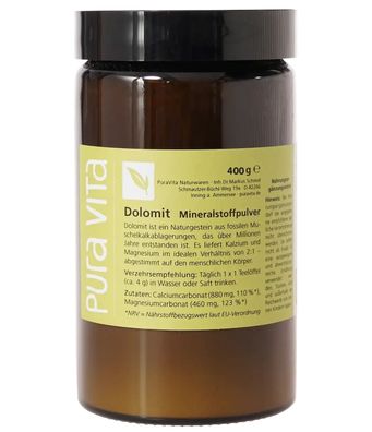 PuraVita Dolomit, 400 g Pulver