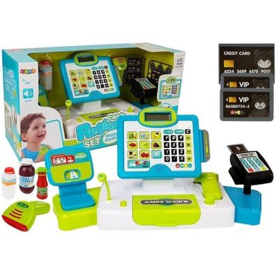 Cash register touch scale card reader