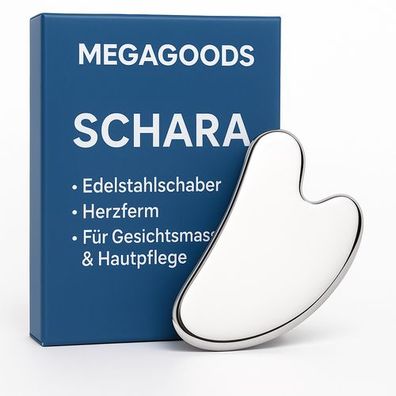 Gua Sha Edelstahlschaber Herzform für Gesichtsmassage & Hautpflege DE