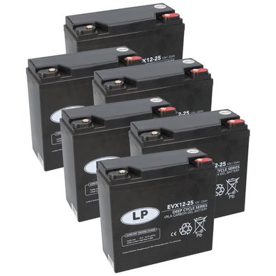 72V 25Ah Akku-Satz für SXT Raptor V3 | 6x Landport AGM