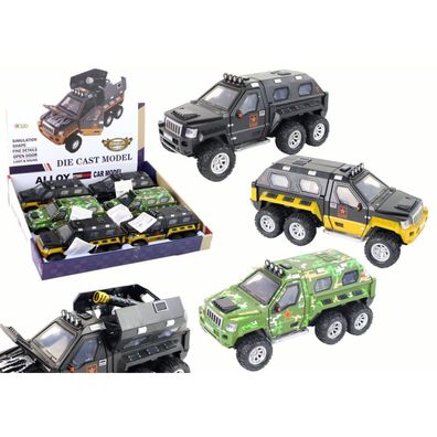 LeanToys Spielzeugauto mit Kanone, Licht und Sound, 3 Farben
