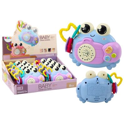 Lean Toys Krab Aparat Grzechotka Projektor Na Baterie D"wi"ki Niebieski