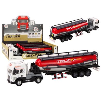 LeanToys Tanklastzug mit Anhänger TIR 1:24 LKW mit Licht und Geräuschen