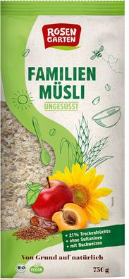 6x Rosengarten Familien-Müsli ungesüßt 750g