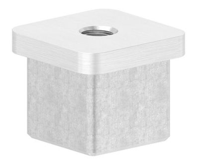 Einsteckkappe V4A Edelstahl für Quadratrohr 30x30x3,0 mm mit Gewinde M8