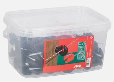 100x Ringisolator Kompakt mit breiter Drahtauflage mit durchgehender Stütze