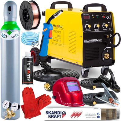 MAGNUM MIG 200 MMA - IGBT KN Schweißgerät MIG MAG MMA WIG 230V 50/60 Hz 30-200 A