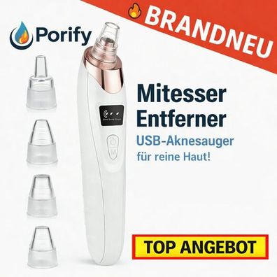 Porify™ Mitesser Entferner Porensauger Akne Porenreiniger Elektrisch Set USB