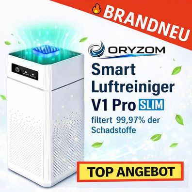 Oryzom™ Smart Luftreiniger V1 Pro Slim - Raumluftreiniger Air Purifier mit HEPA-Filt