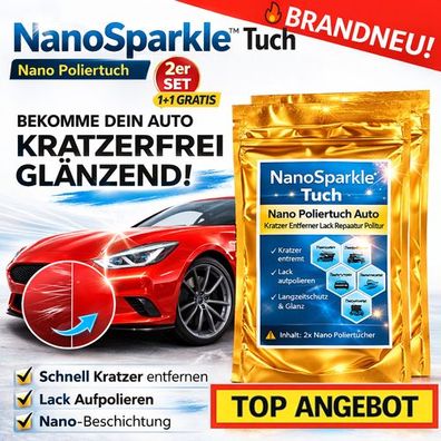 NanoSparkle™ Tuch Nano Poliertuch Auto Kratzer Entferner Lack Reparatur Politur 2er S