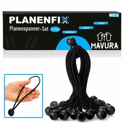 Planenfix Planenspanner Gummis Spann-Gummis Expanderschlingen [10er Set]