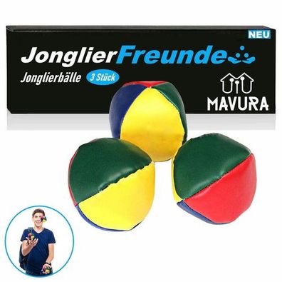 Jonglierfreunde Jonglierbälle Set Premium Jonglierset Jonglieren m. Anleitung 3er