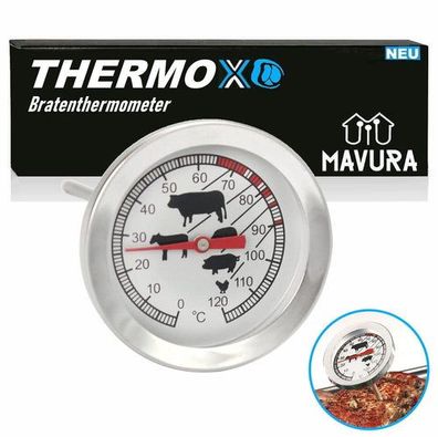 Thermox Fleisch Thermometer Grill Steak Braten Backofen Thermometer Edelstahl