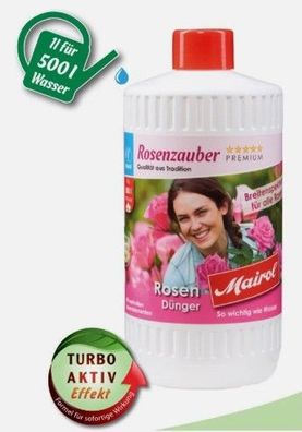 Mairol 1000 ml Rosenzauber Dünger Wachstum Nährstoffe Pflege Blüte Garten Hecke