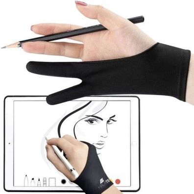 Malatec Zeichenhandschuh Handschuh Grafiktablett Grafikhandschuh schwarz M