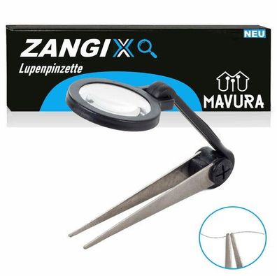 ZANGIX Lupenpinzette Spitzpinzette Arbeitslupe Pinzette schwenkbarer Lupe Zange