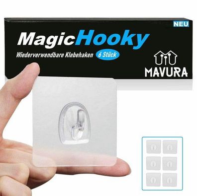 MagicHooky Magische Haken Wunderhaken Das Original wiederverwendbar [6er Set]