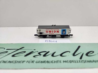 Märklin Z DC 8601 Bierwagen "Dortmunder Union" Ichqrs 377 / Privat bei DB