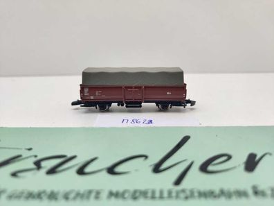 Märklin Z DC 8622 offener Güterwagen E 037 (Omm 52) mit Plane / DB