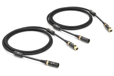 Viablue NF-S1 Silver - HighEnd XLR-Kabel - T8 Stecker - 4-fach geschirmt - Black