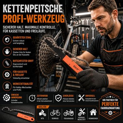 3-teiliges Fahrrad Werkzeugset für Kassette Kette und Freilauf