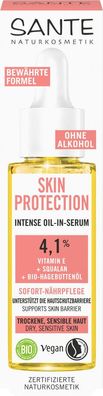 6x Sante Skin Protection Intense Serum mit Vitamin E, Squalan & Bio-Hagebuttenöl
