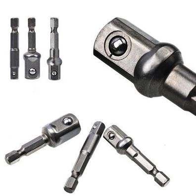 Rosfix Adapter Set für Stecknüsse 1/4 3/8 1/2 – 50 mm | Edelstahl 3-tlg