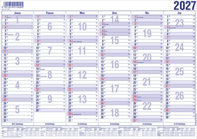 2027 GÜSS Tafelkalender DIN A4, 12 Monate