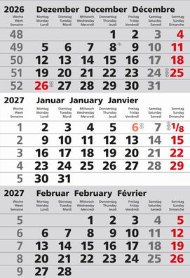 2027 GÜSS Ersatzkalendarium für Edelstahlkalender