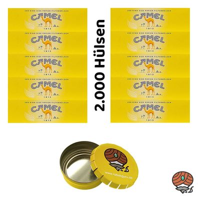 2000 Camel King Size Filterhülsen + Taschenascher
