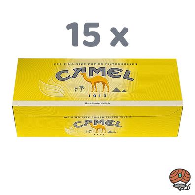 3.000 Camel King Size Filterhülsen (15 Pack à 200 Stück)